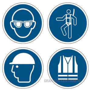 veiligheidsstickers blauw